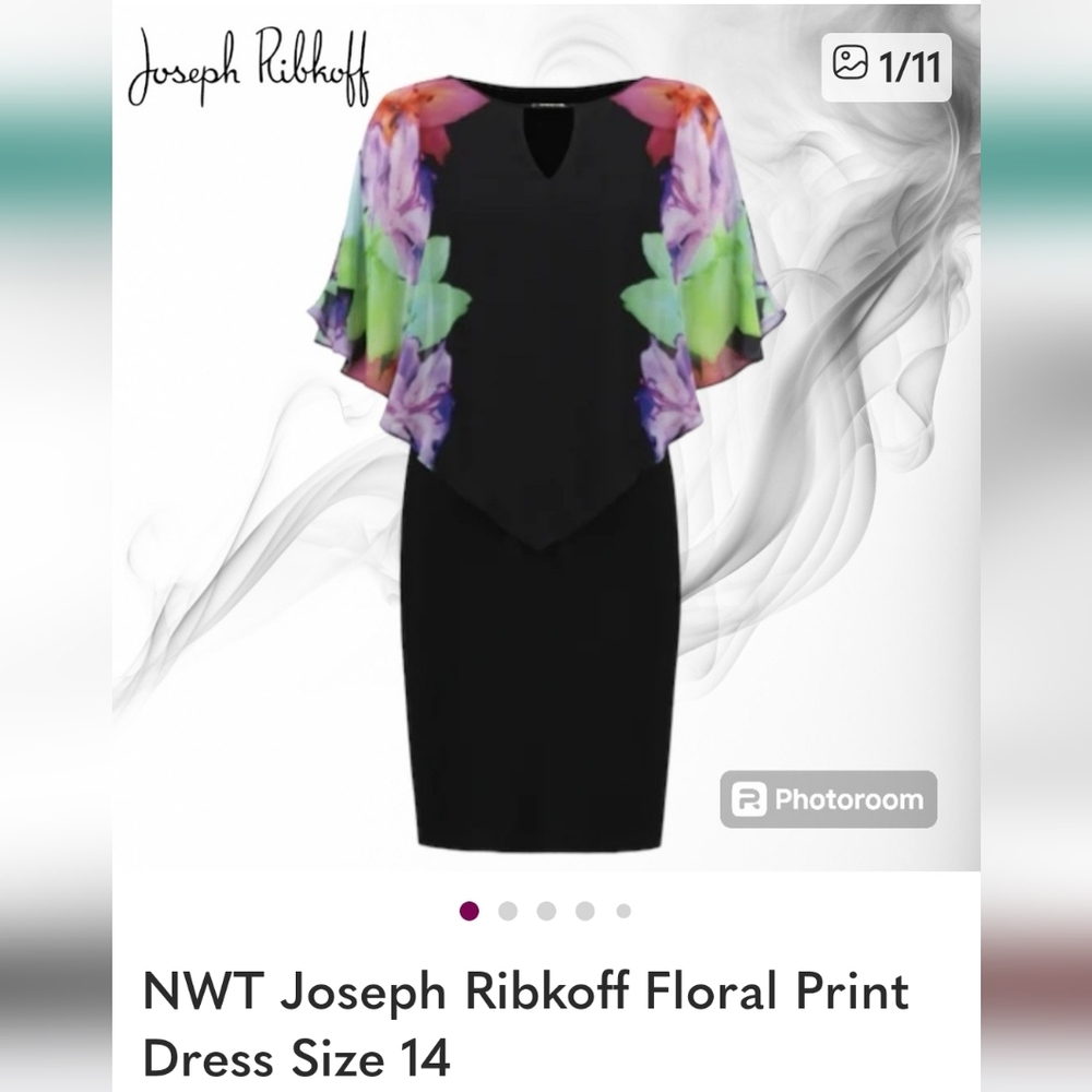 NWT Joseph Ribkoff Floral Print Dress Size 14